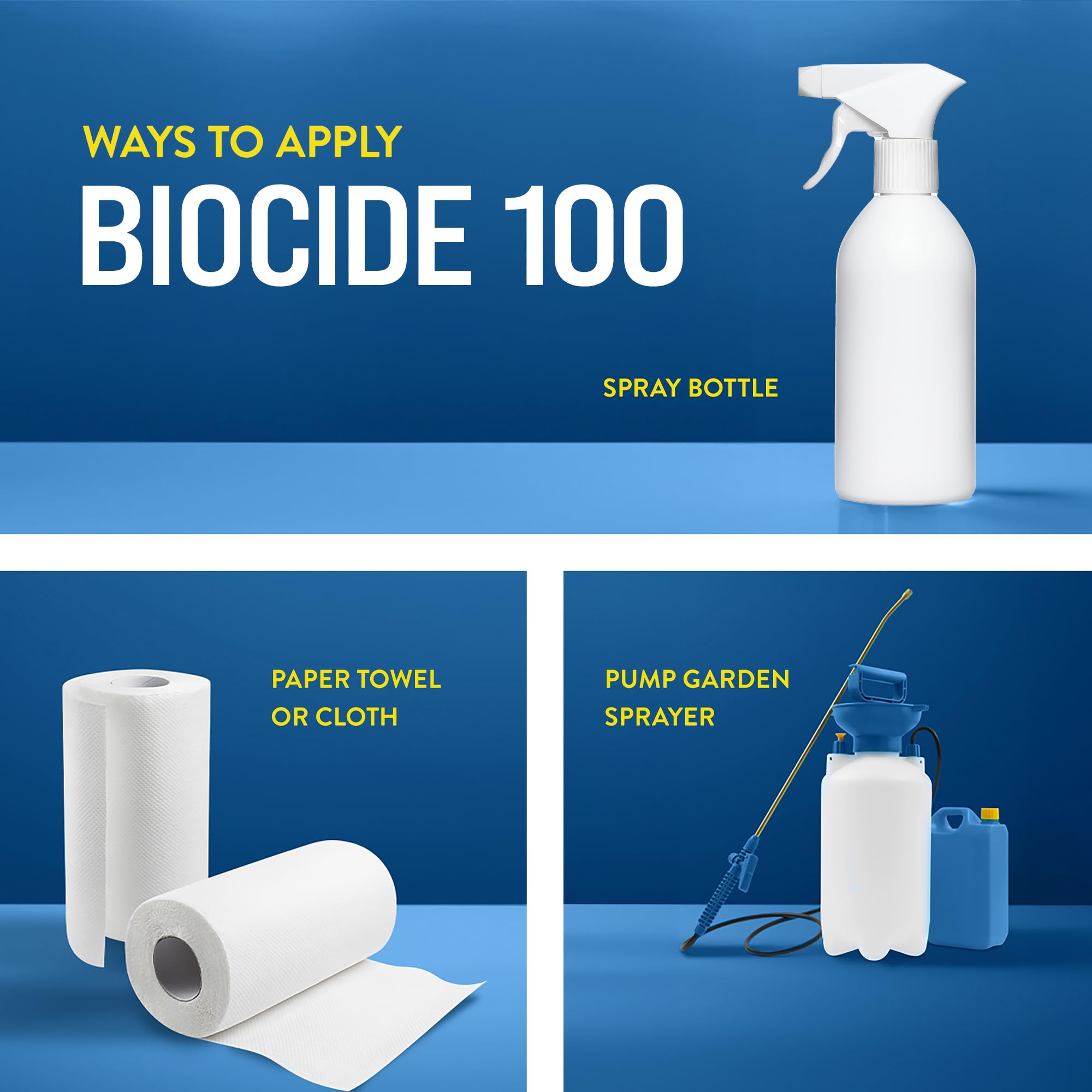 Bio Cide Laboratories BioCide 100 - Multi-Purpose Cleaner and Disinfectant Spray - Professional Grade Bacteria, Virus Mildew, and Fungi Remover
