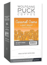 Wolfgang PuckCoffee, Caramel Cream, 9.5 Gram Soft Pods, 18 Count (Pack of 1)