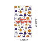 Limarqabel 120 Pcs Happy Halloween Candy Wrappers 1.4x2.6 Inch Candy Bar Wrapper Ghost Halloween Party Favors Mini Chocolate Candy Bar Wrappers Candy