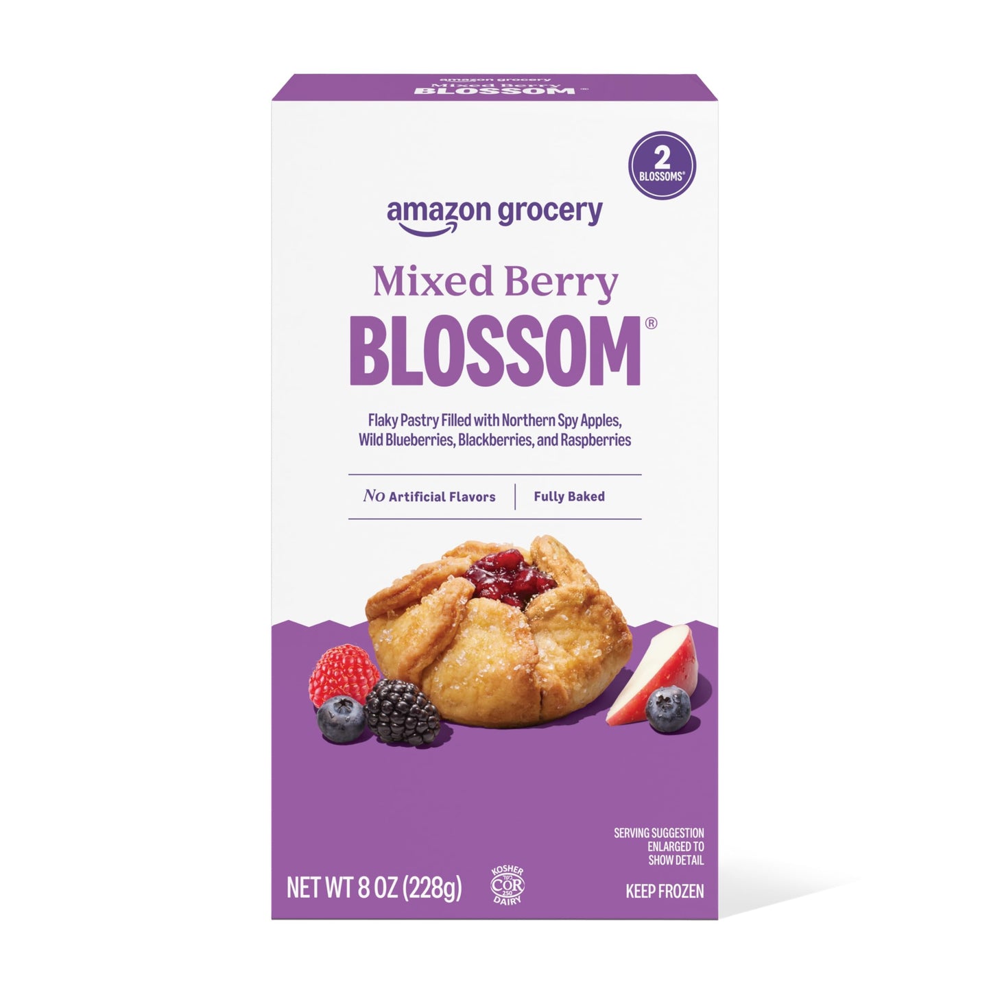 Amazon Grocery, Mixed Berry Blossoms, 8 Oz