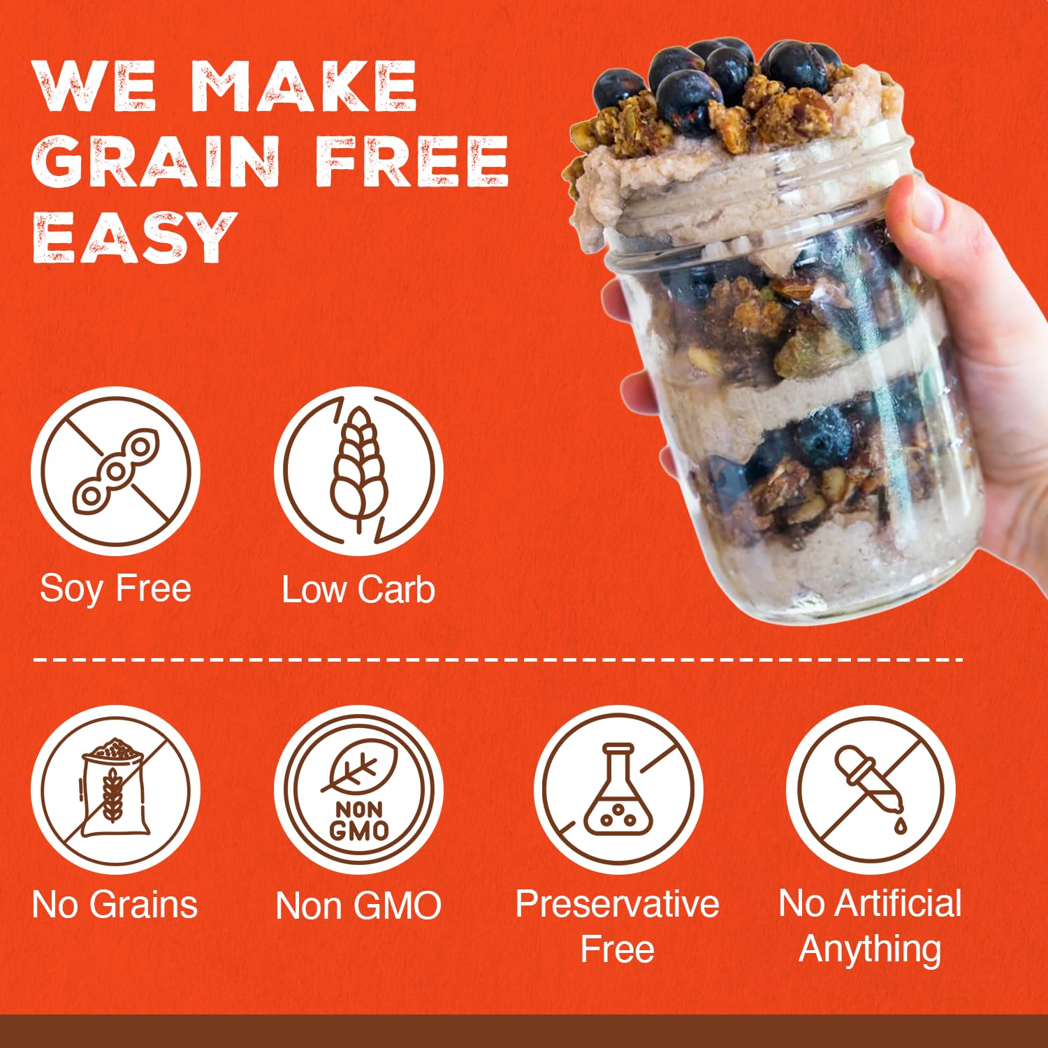 Paleonola Maple Pancake Grain Free Granola, 10 Oz Resealable Bag (Pack of 1) - Grainless Paleo Granola Blended w/Organic Maple Syrup, Almonds