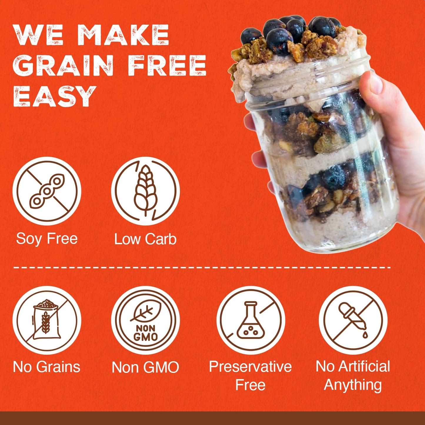 Paleonola Maple Pancake Grain Free Granola, 10 Oz Resealable Bag (Pack of 3) - Grainless Paleo Granola Blended w/Organic Maple Syrup, Almonds
