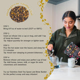 Madagascar Vanilla Chai Tea, Organic Loose Leaf Chai Tea - Black Tea with Chai Spice Blend - Great Hot or Iced Chai Latte - 8 oz Resealable Bag (Makes