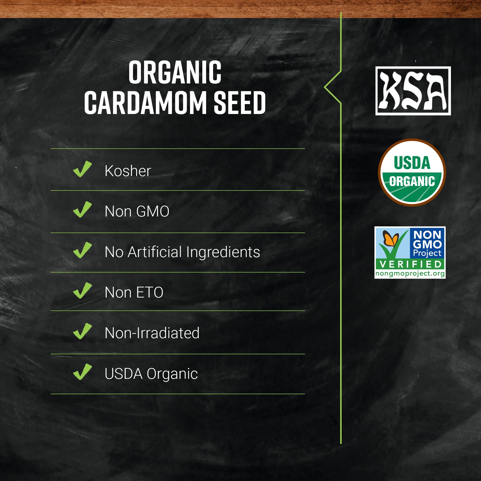 Frontier Natural Products Cardamom Seed, Og, Whole, 2.68-Ounce