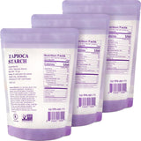 52USA Tapioca Starch, 3 Pack (42oz Total) | Tapioca Flour from Cassava Root | Gluten Free Flour Substitute | Vegan, Kosher, Non-GMO | Thickener