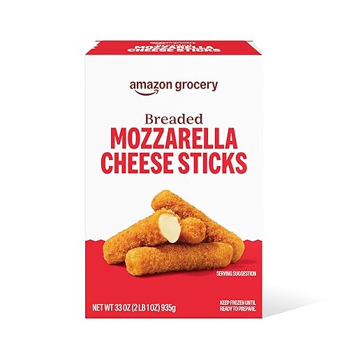 Amazon Grocery, Breaded Mozzarella Cheese Sticks, 33 Oz
