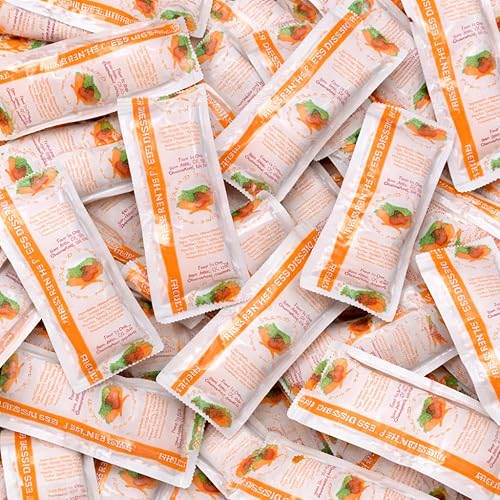 French Dressing Packets - 30 Individual Single Serve Sachets | Portion Control Salad Dressing | Perfect for Lunches, Meal Prep, Takeout & Food Service