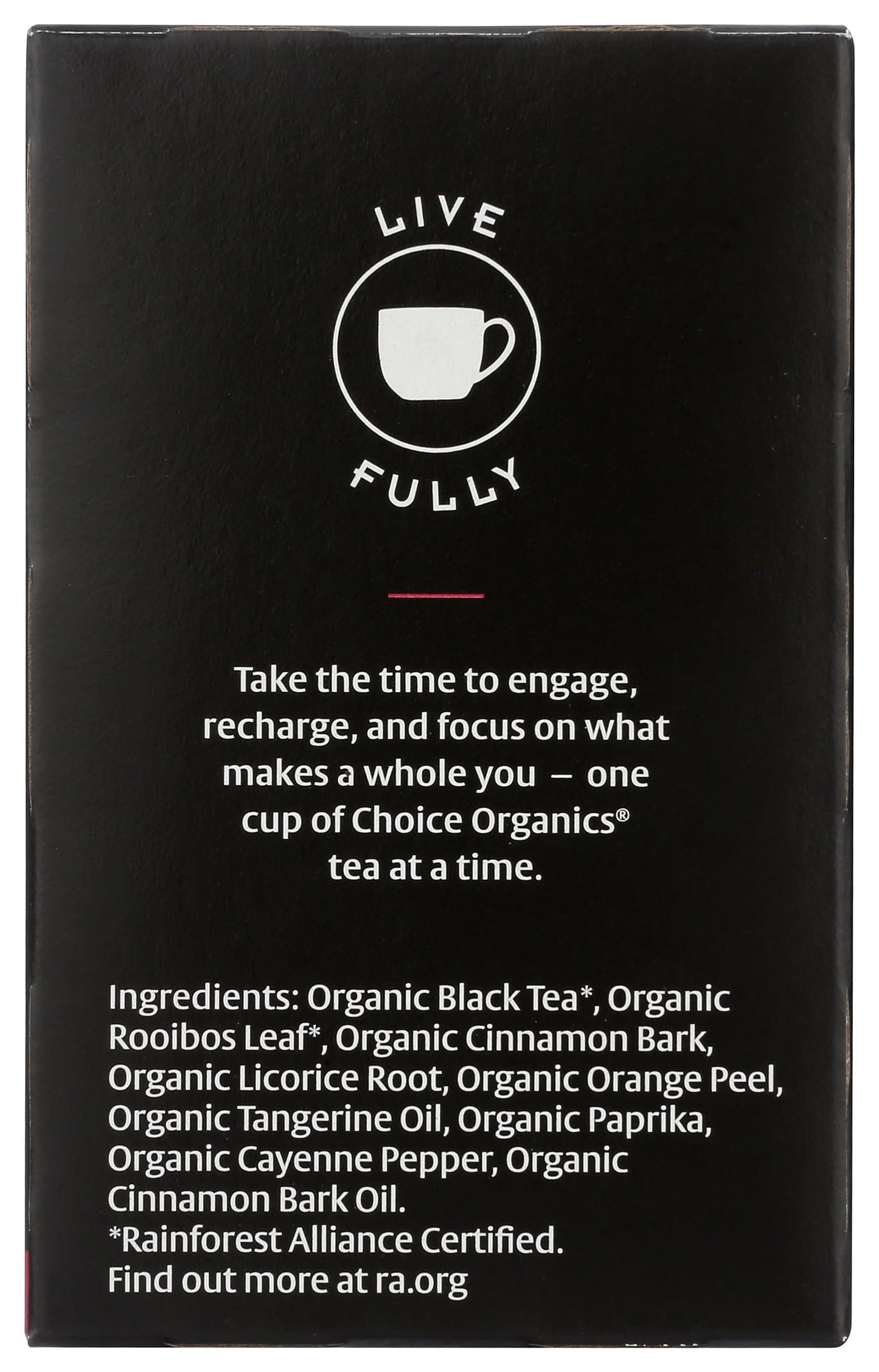 Choice Organic Teas Organic Spicy Cinnamon Chai Black Tea, 16 CT