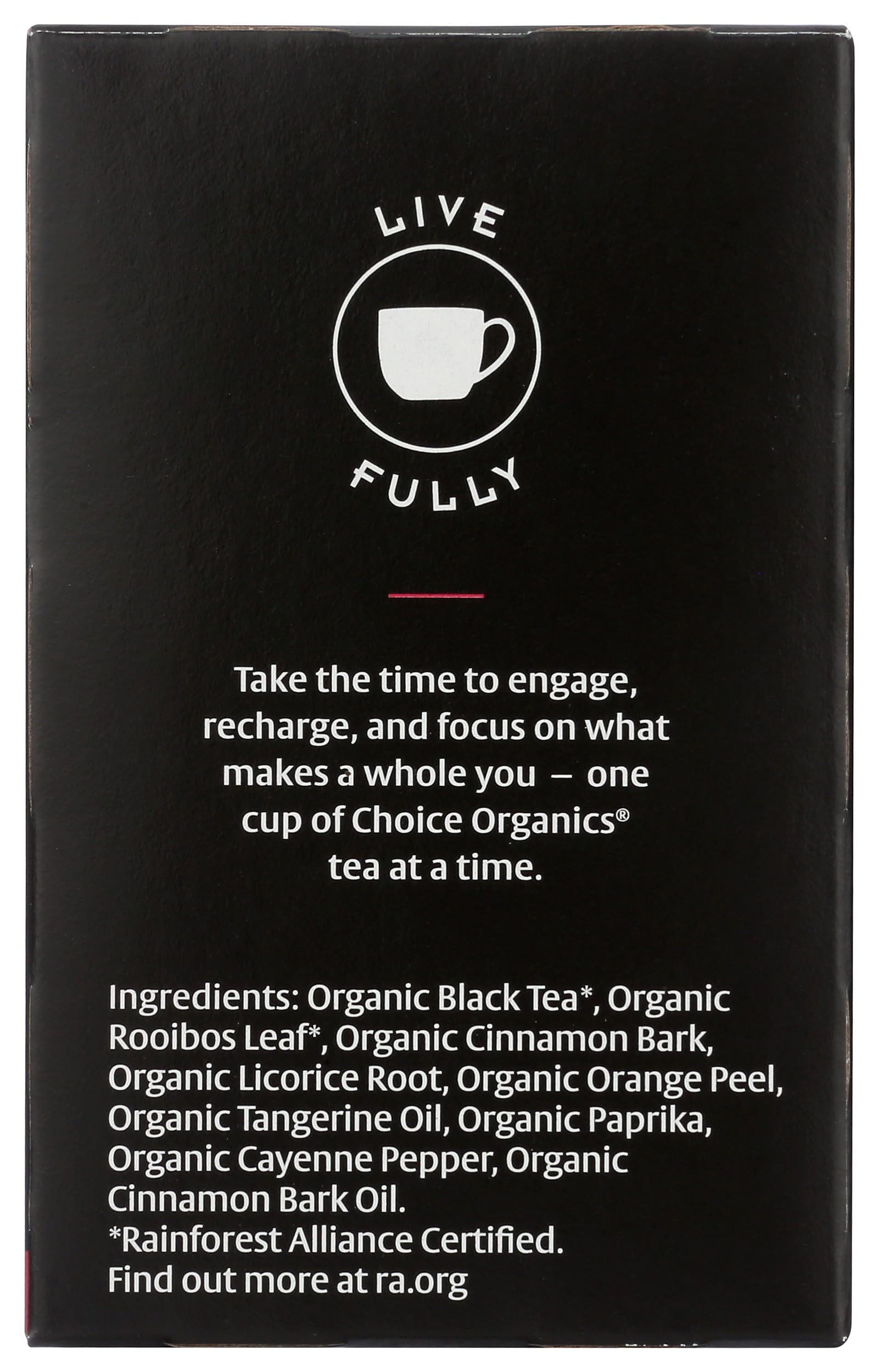 Choice Organic Teas Organic Spicy Cinnamon Chai Black Tea, 16 CT