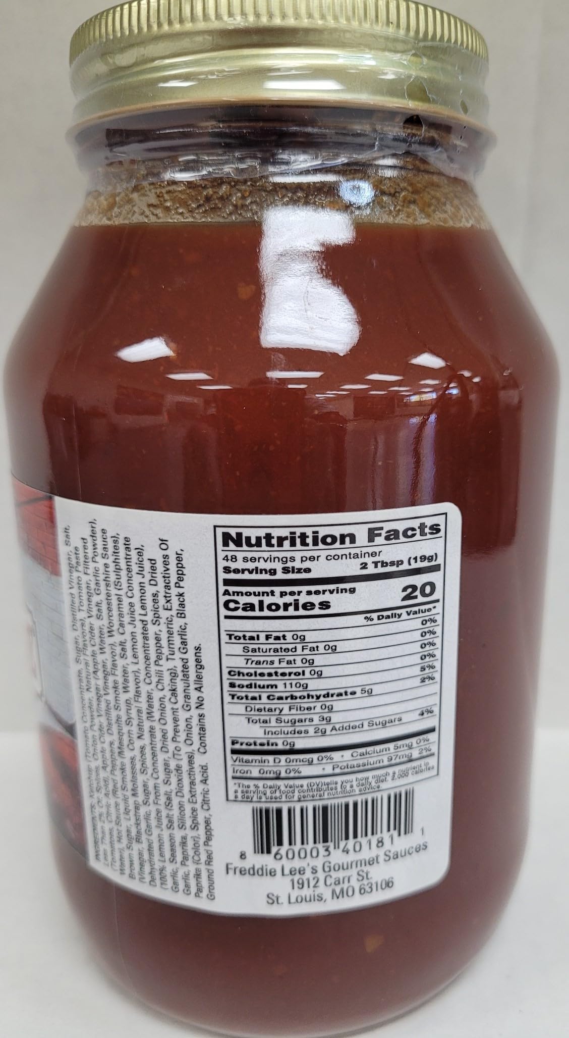 Freddie Lee's Gourmet Ghetto Sauce Mild Quart