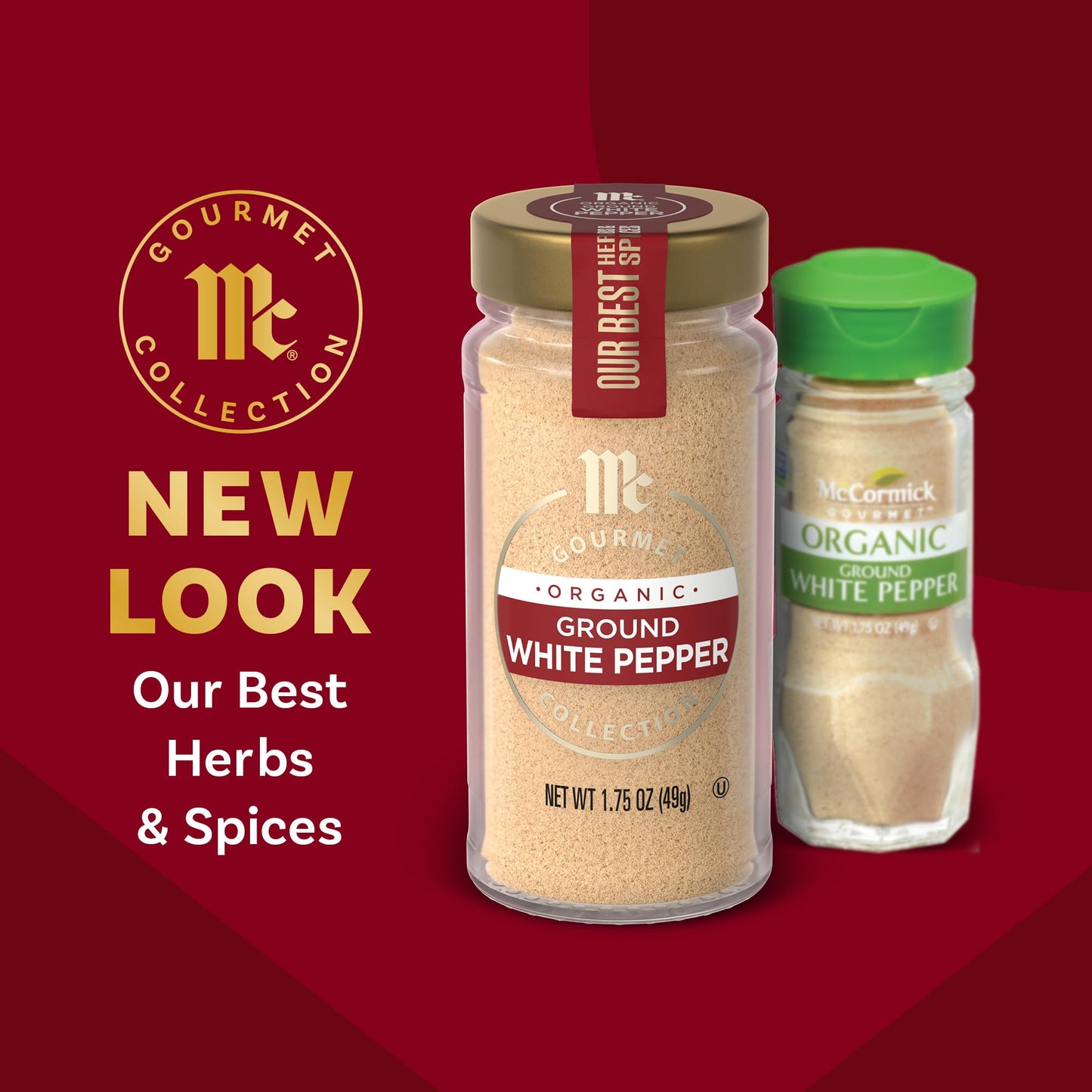 McCormick Gourmet Organic Ground White Pepper, 1.75 Oz