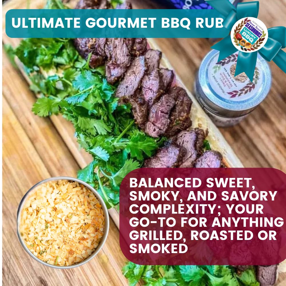 Luxury BBQ House Reserve Seasonings | Gift Packaged Set of 3 | Artisanal Gift Pack | All Natural, Non GMO Seasoning | Gourmet Spice Blends & Rubs |