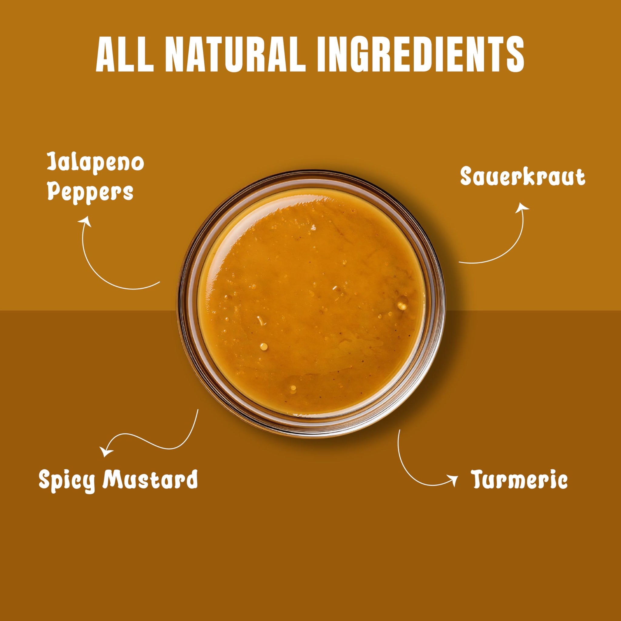 Hook & Arrow Sauerkraut & Mustard Hot Sauce - Low Sugar Mild Spicy Sauce with Brown Mustard, Gluten-Free, Vegan, Paleo (5 fl oz, 30 Servings)