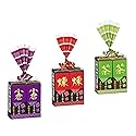 (Set of 3) Warakuno Sato Mini Yokan 4 pieces, 3 types: Neri (58g x 4), Ogura (58g x 4), Matcha Green Tea (57g x 4) - Total 12 pieces - Traditional