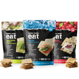 Every Body Eat Crispbread Crackers, Variety Pack - Gluten Free, Grain Free, Vegan, Dairy Free, and Seed Oil Free (5 Ounce Pack of 3)