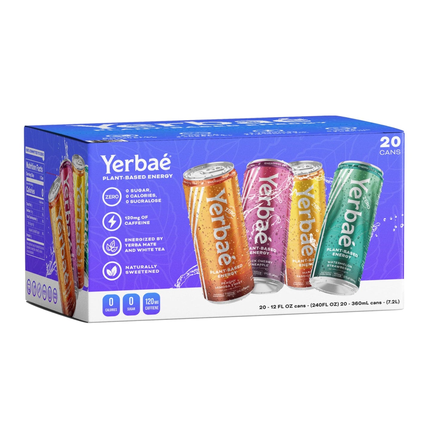 YERBAÉ Yerbae Plant Based Energy Drinks, 20 pk./12 oz.