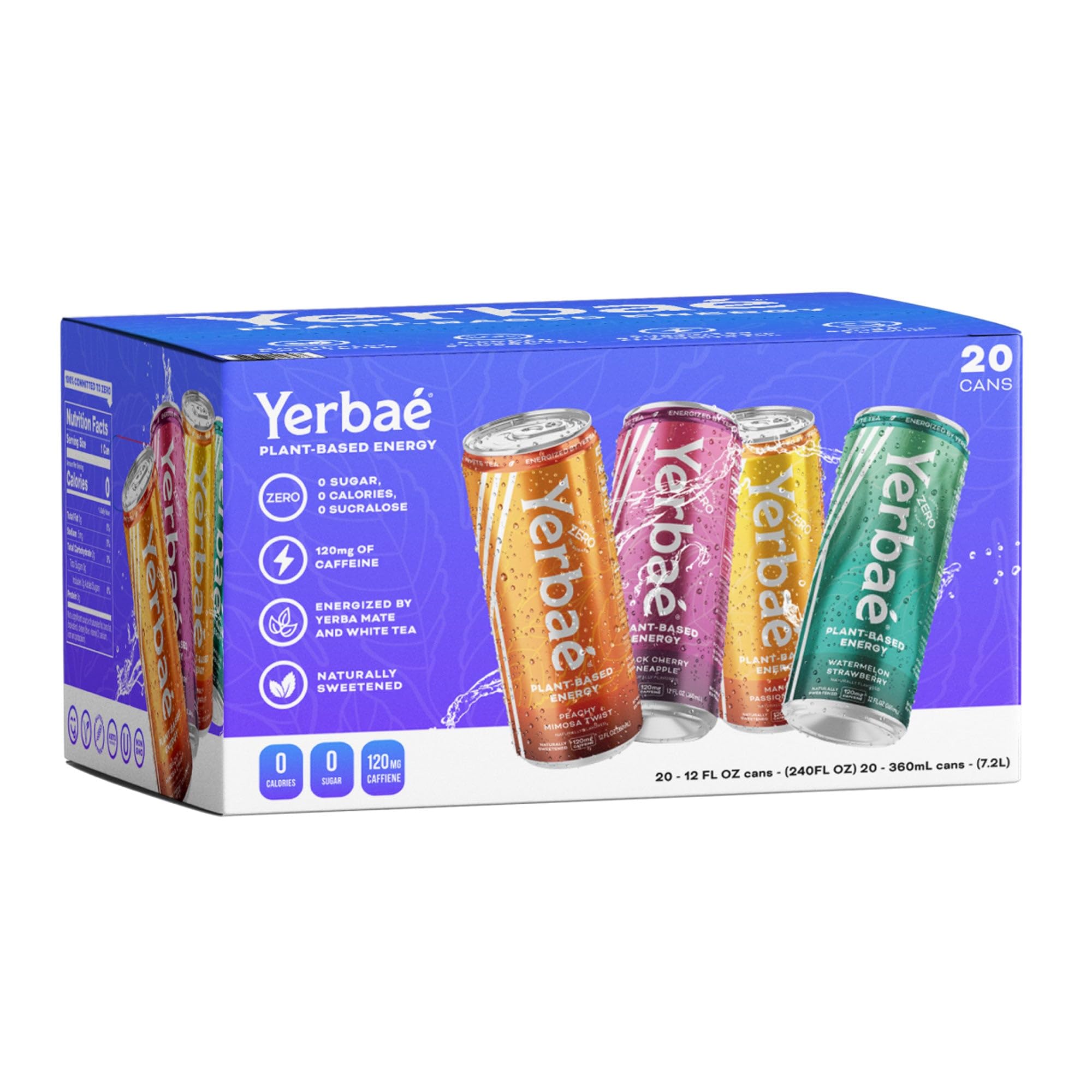 YERBAÉ Yerbae Plant Based Energy Drinks, 20 pk./12 oz.