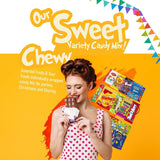 Assorted Candy Variety Pack 4lb - Bulk Candy Assortment Individually Wrapped Mixed Candy, Sweet & Sour Gummy Mix, Party Candy Bags for Piñata