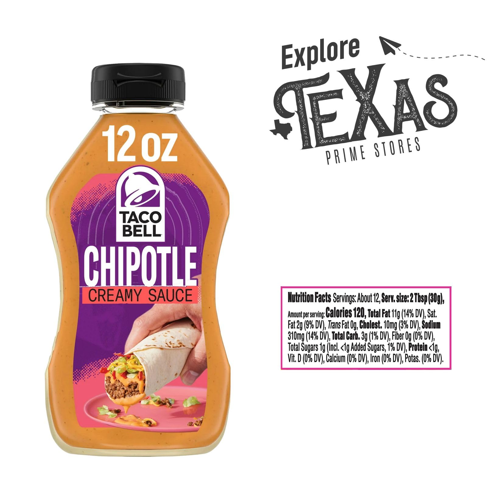 Taco Bell - Lavinia Essentials Bundle: 6-Pack of Chipotle Creamy Sauce, 12oz Squeezable Plastic Bottle + 1 Utility Prop