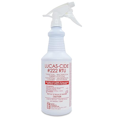 LUCAS-CIDE #222 RTU Hospital-Grade Salon and Spa 60 Second Disinfectant 32 Fl Oz