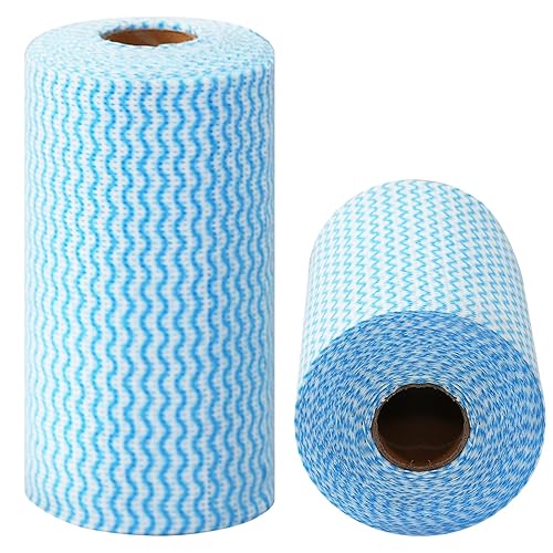 Supmaquc 2 Pack Upgraded Reusable Cleaning Cloths Extra Thick Durable Disposable Cleaning Towels Kitchen Dish Paper Multi Purpose Household Towels