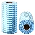 Supmaquc 2 Pack Upgraded Reusable Cleaning Cloths Extra Thick Durable Disposable Cleaning Towels Kitchen Dish Paper Multi Purpose Household Towels
