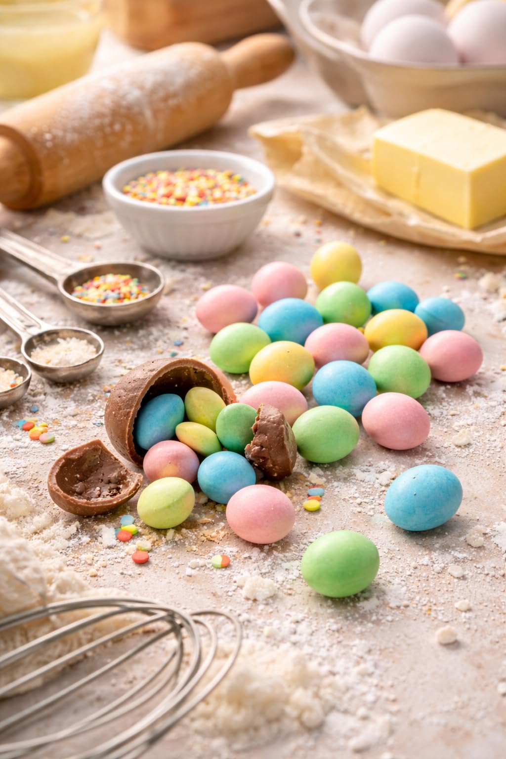 Milk Chocolate Eggs Pastel Candy Coated - 2.25 lb Bulk Bag - Solid Milk Chocolate Centers with a Crunchy Candy Shell - Perfect for Easter Baskets