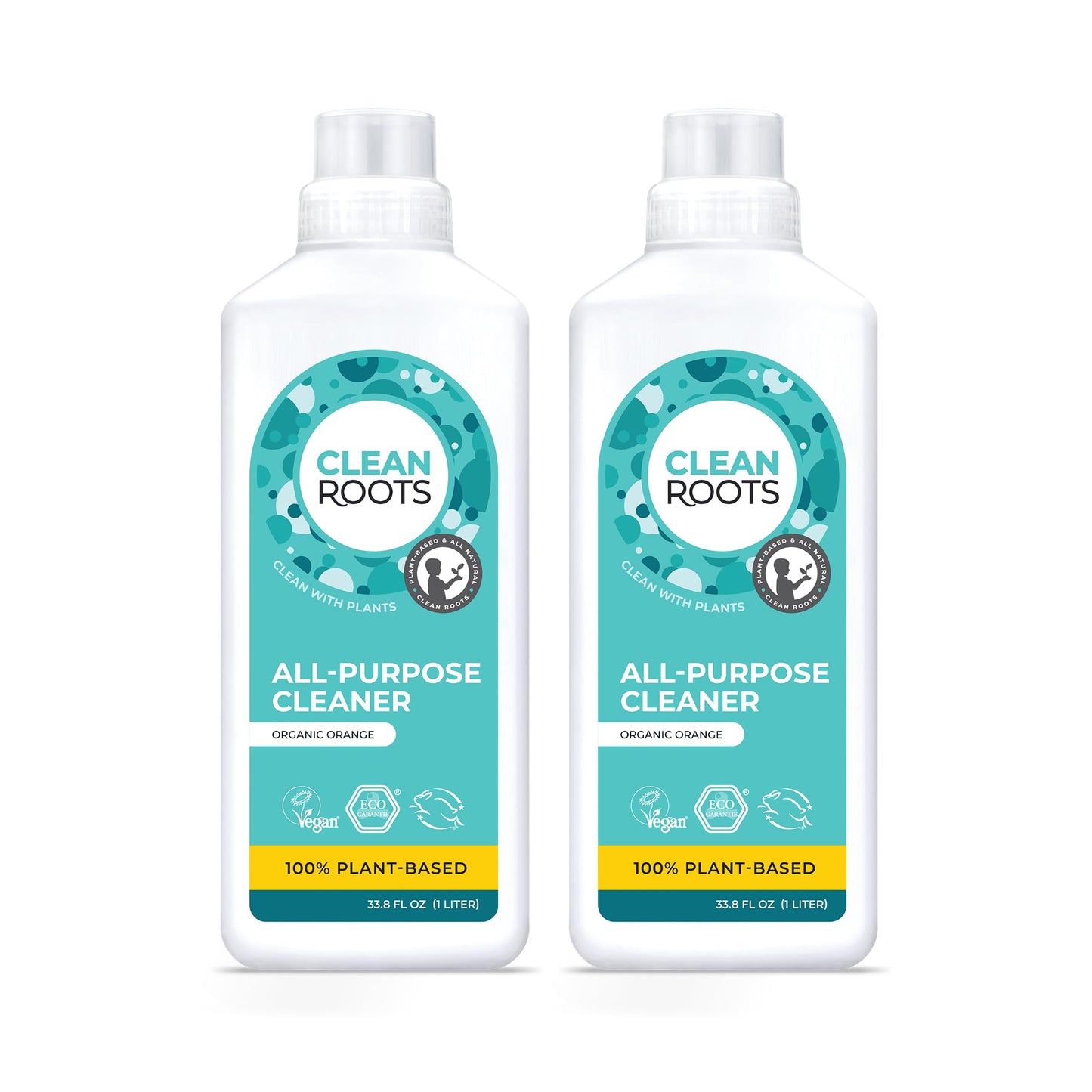 CLEAN ROOTS All-Purpose Cleaner - EcoGarantie Certified, 100% Plant-Based Formula, Made with Organic Ingredients, Scented with Organic Orange