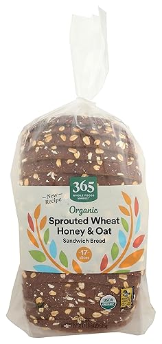 365 by Whole Foods Market Organic Sprouted Honey Oat Sandwich Bread, 22 OZ