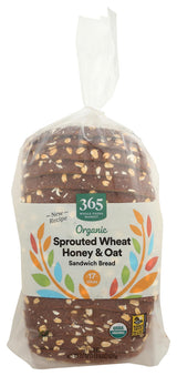 365 by Whole Foods Market Organic Sprouted Honey Oat Sandwich Bread, 22 OZ