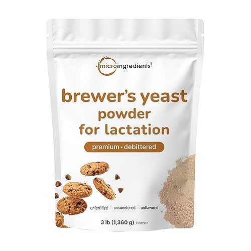 Brewers Yeast Powder for Lactation, 3lbs (90 Servings) | Debittered Brewers Yeast for Breastfeeding Support | Great for Lactation Cookies & Tea | Rich