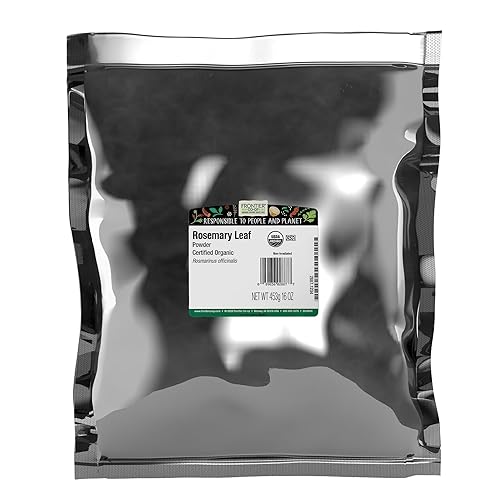 Frontier Co-op Organic Rosemary Leaf Powder, 1lb Bulk Bag - Natural and Dried Leaves - Ideal for Cooking, Baking, Kosher