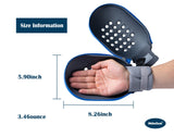 MiloZen Large,Dementia Restraint Gloves for Elderly to Prevent Scratching, Breathable Holes Style, Gray with Zipper, Pack of 2