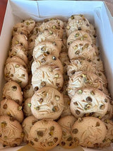 ChixCakes - Ghorabieh Marzipan Cookies - A Luxurious Traditional Persian Treat Made with Premium Pistachios, Offering a Buttery Texture