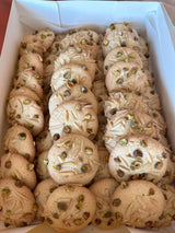 ChixCakes - Ghorabieh Marzipan Cookies - A Luxurious Traditional Persian Treat Made with Premium Pistachios, Offering a Buttery Texture