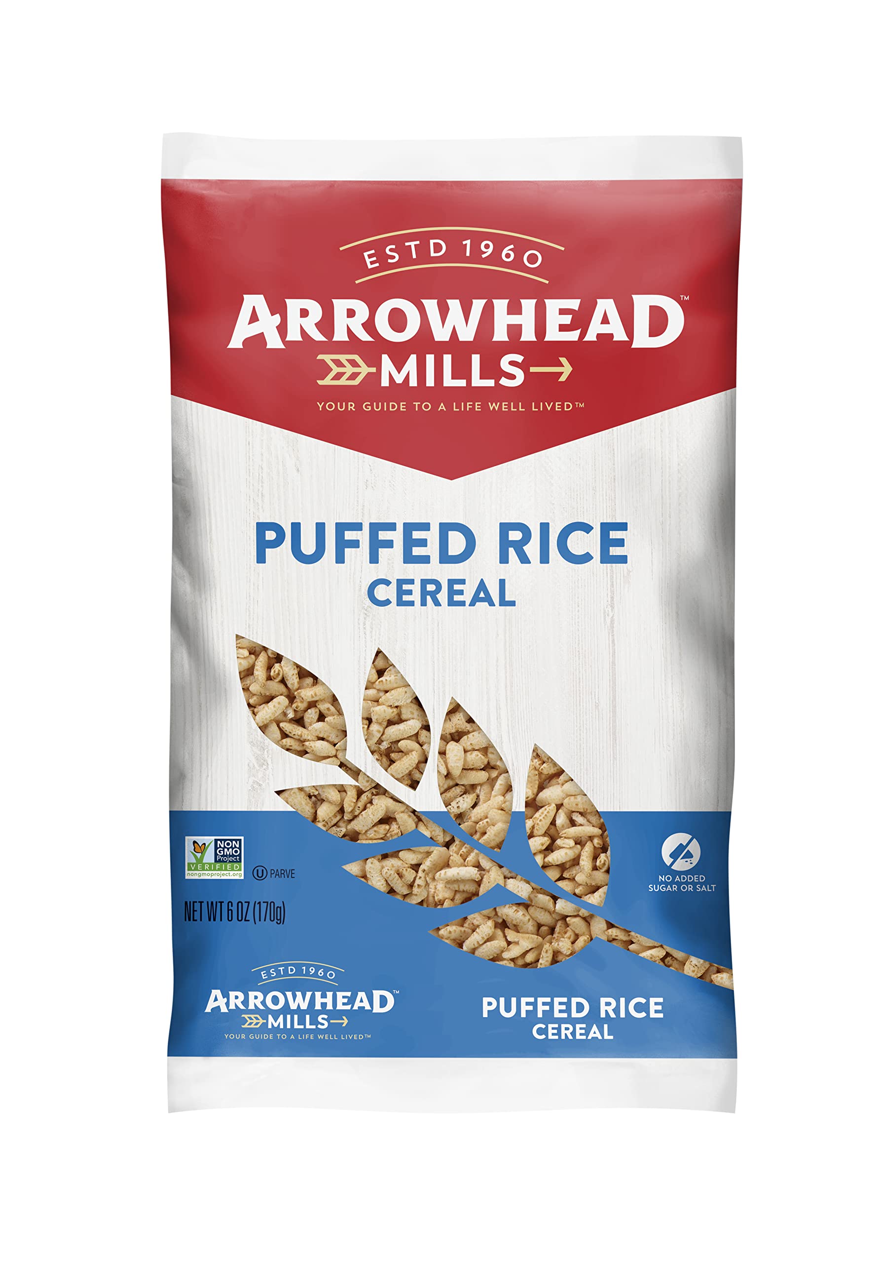 Arrowhead Mills Puffed Cereal, 6 oz (Puffed Rice, 6oz), Pack of 1