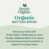Simply Organic Pure Ground Nutmeg, 2.3 Ounce Jar,Aromatic, Subtly Spicy-Sweet Flavor, Organic, Kosher, No GMO, No ETO