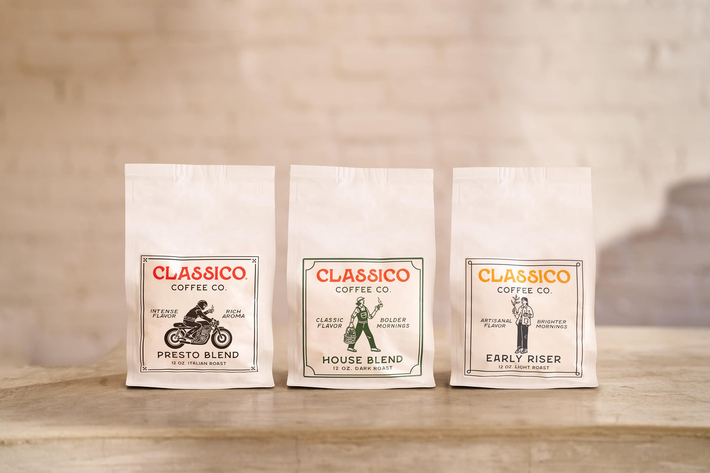 Terra Kaffe Classico House Blend Coffee, Dark Roast Whole Bean, Low Acid Low Oil, Designed for Super Automatic Espresso Machines, Small-Batch Roasted