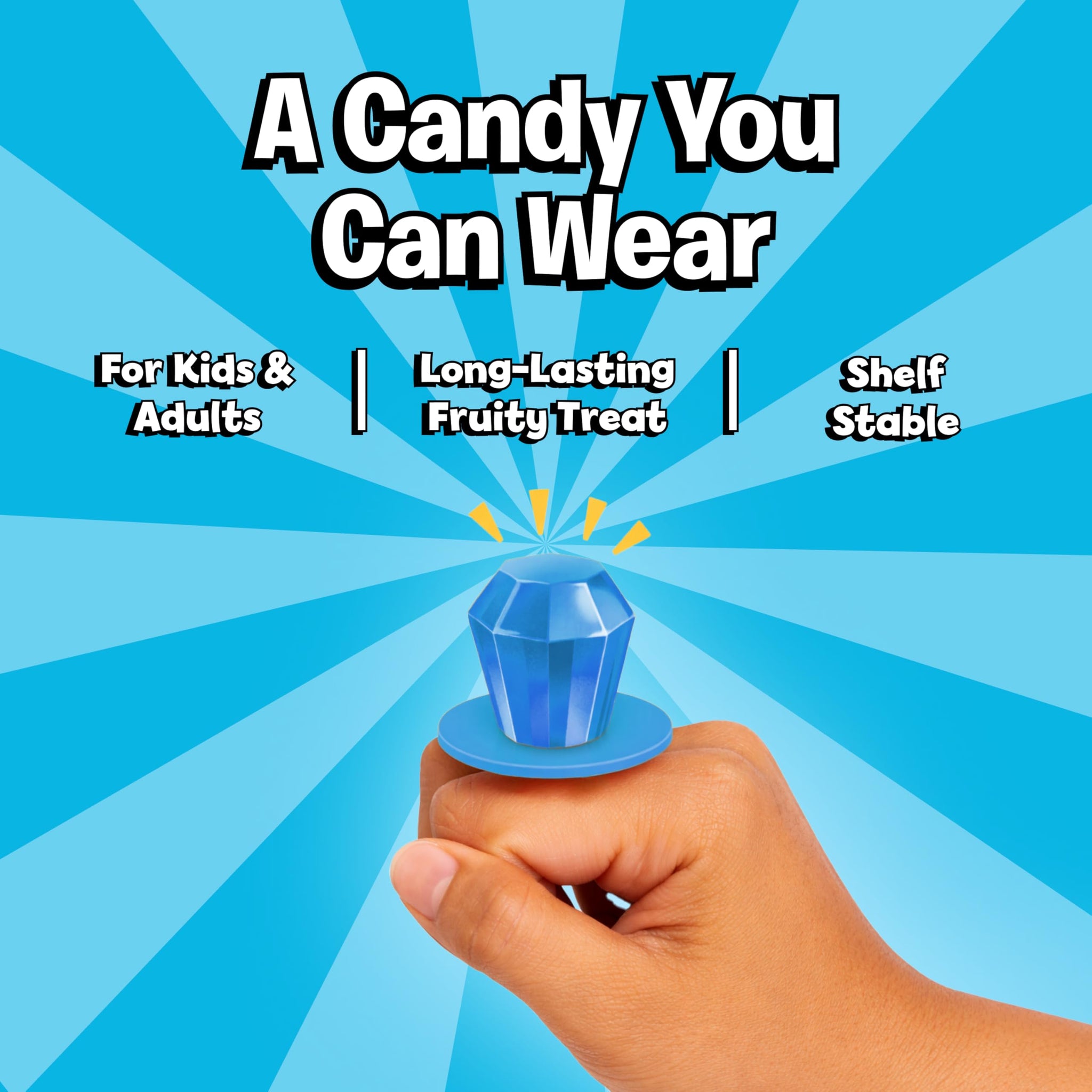 Ring Pop Individually Wrapped Blue Raspberry 30 Count Bulk Lollipop Pack - Blue Raspberry Flavored Lollipop Suckers for Kids - Fun Candy Bulk