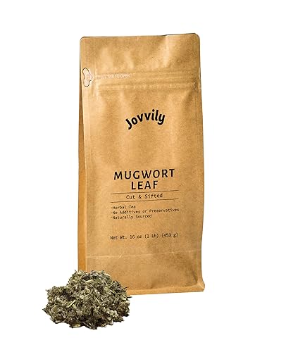 Jovvily Mugwort Leaf Cut & Sifted - 1 lb - Herbal Tea - No Additives