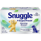 Snuggle SuperFresh Fabric Softener Dryer Sheets, 200 Count, Morning Breeze, Long-Lasting Fresh & Clean Scent, Tackles Pet Odor, Helps Repel Pet Hair