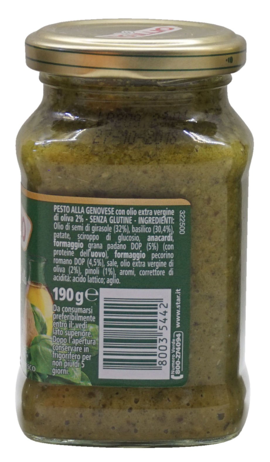 Tigullio:"Gran Pesto alla Genovese" Genovese Pesto - 6.7 Fluid Ounce (190ml) Packages (Pack of 4) [ Italian Import ]