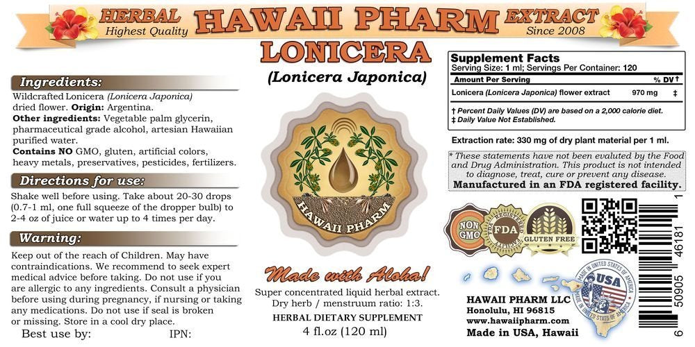 Lonicera (Lonicera Japonica) Liquid Extract 2x4 oz