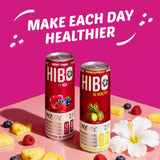 HIBO Healthy Energy Drinks Sugar Free - Gluten-Free & Gut-Friendly Prebiotic Fiber w/140mg Caffeine & 60mg Green Coffee Extract, Electrolytes