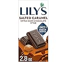 LILY'S Salted Caramel Extra Dark Chocolate Style No Sugar Added, Sweets Bar, 2.8 oz