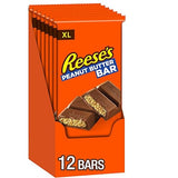 REESE'S Milk Chocolate Peanut Butter XL, Candy Bars, 4.25 oz (12 Count, 12 Pieces)