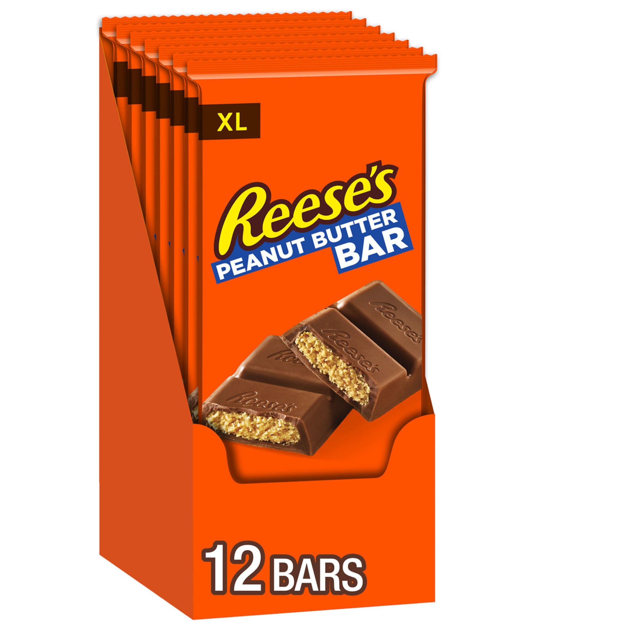 REESE'S Milk Chocolate Peanut Butter XL, Candy Bars, 4.25 oz (12 Count, 12 Pieces)