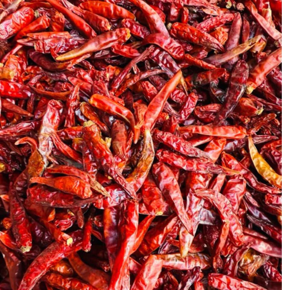 MyanmarMakers Organic 100% Natural Dried Chili & Red Chili Crushed - Burmese Dried Chili (150g, Dried Chili Peppers)