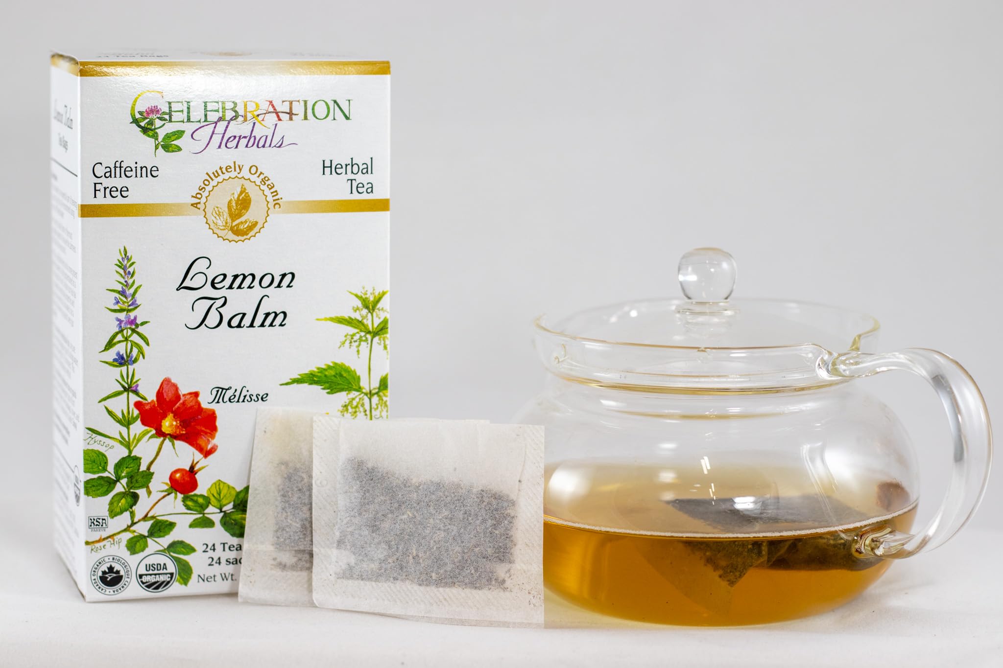 Celebration Herbals Lemon Balm Tea Bags, 24 Count