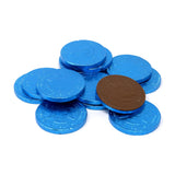Fort Knox Caribbean Blue Milk Chocolate Coins - 1 LB Mesh Bag